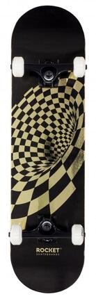 Rocket Warp Foil Silver 8" Skateboard