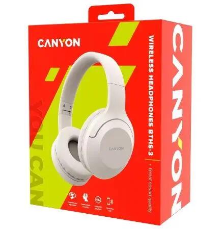 Casque sem fio Canyon BTHS-3 Beige 5/5