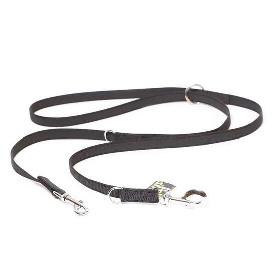 Laisse de sport anti-glisse Color & Gray 20mm x 2,2m ajustable à 3 anneaux, noir