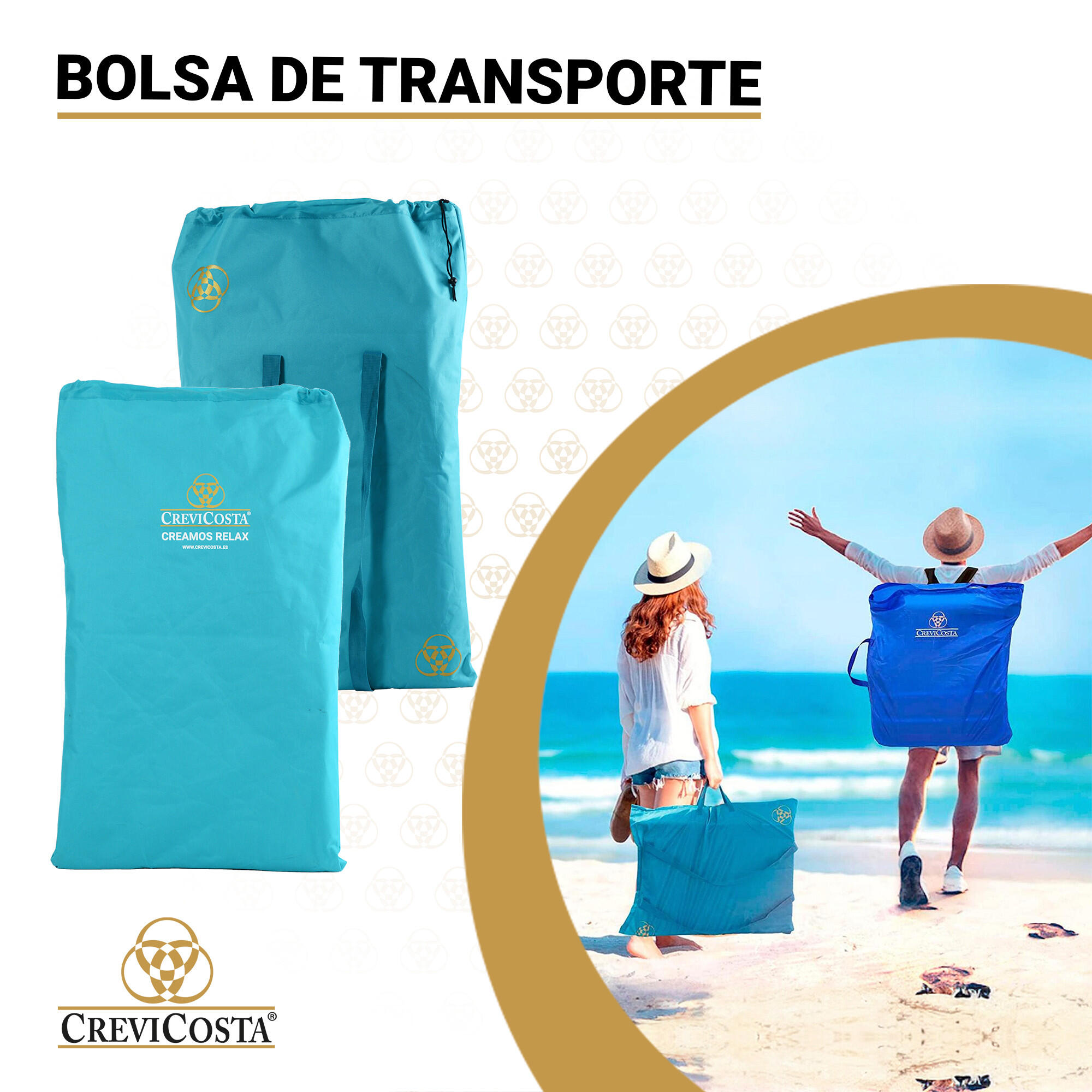 Silla de Playa 68x49x57/107 cm Palmera 2081-3 NEW - CREVICOSTA. Turquesa 5/7