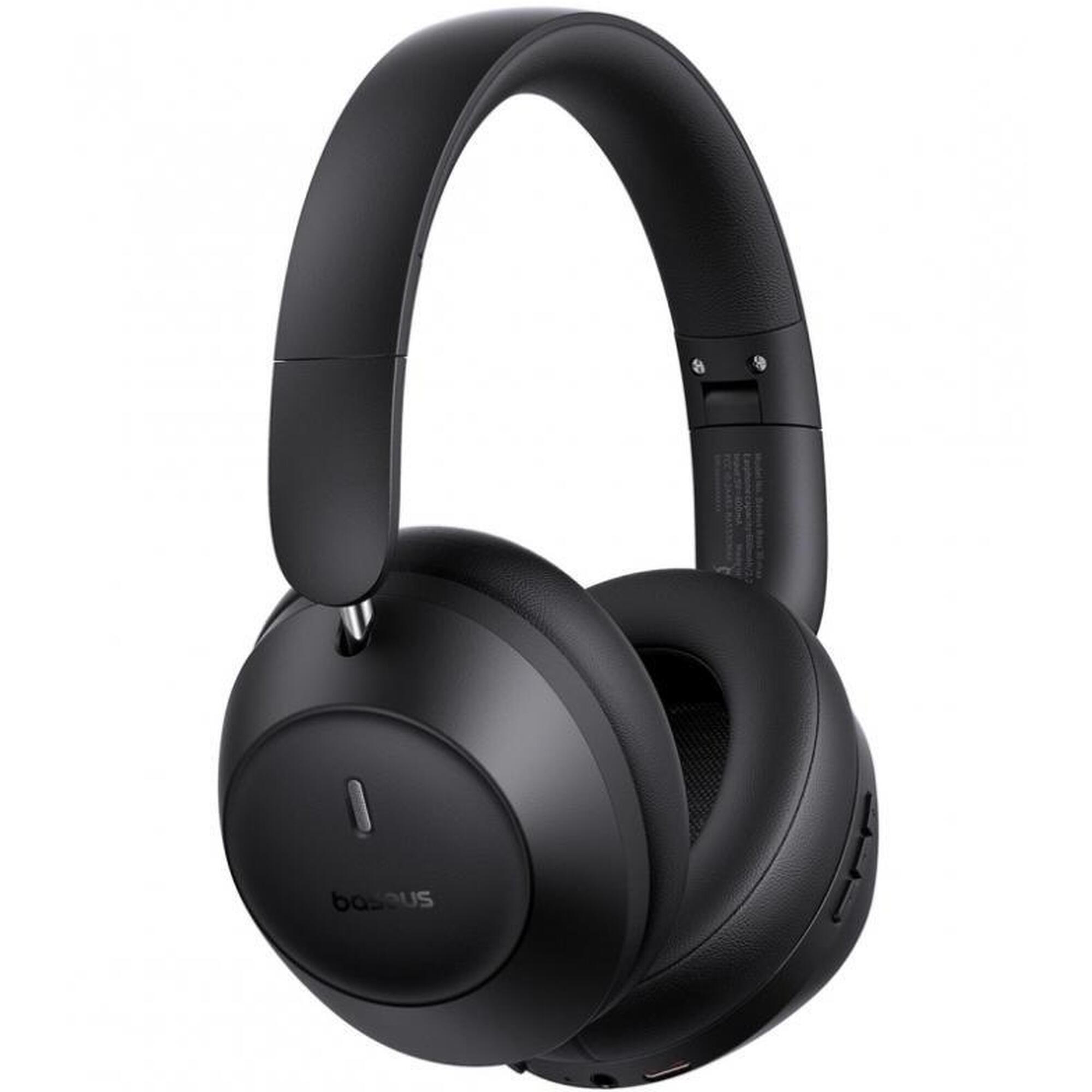 Casti Stereo Baseus Bass 30 Max, Bluetooth, A2DP, Microfon (Negru)