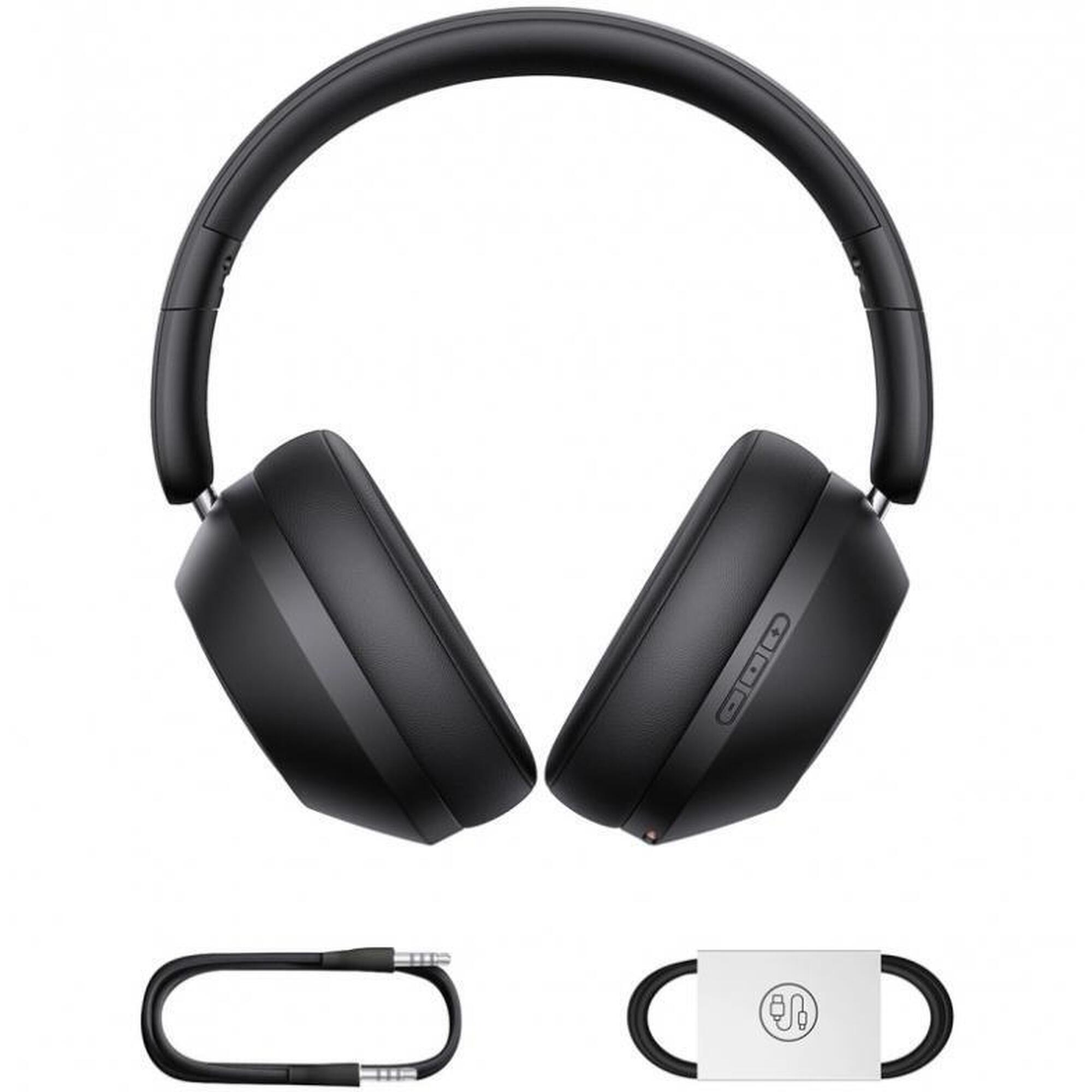 Casti Stereo Baseus Bass 30 Max, Bluetooth, A2DP, Microfon (Negru)