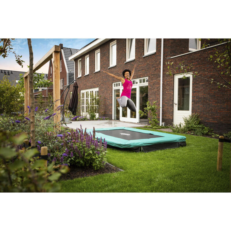 Trampoline rectangulaire Favorit InGround vert 280 cm