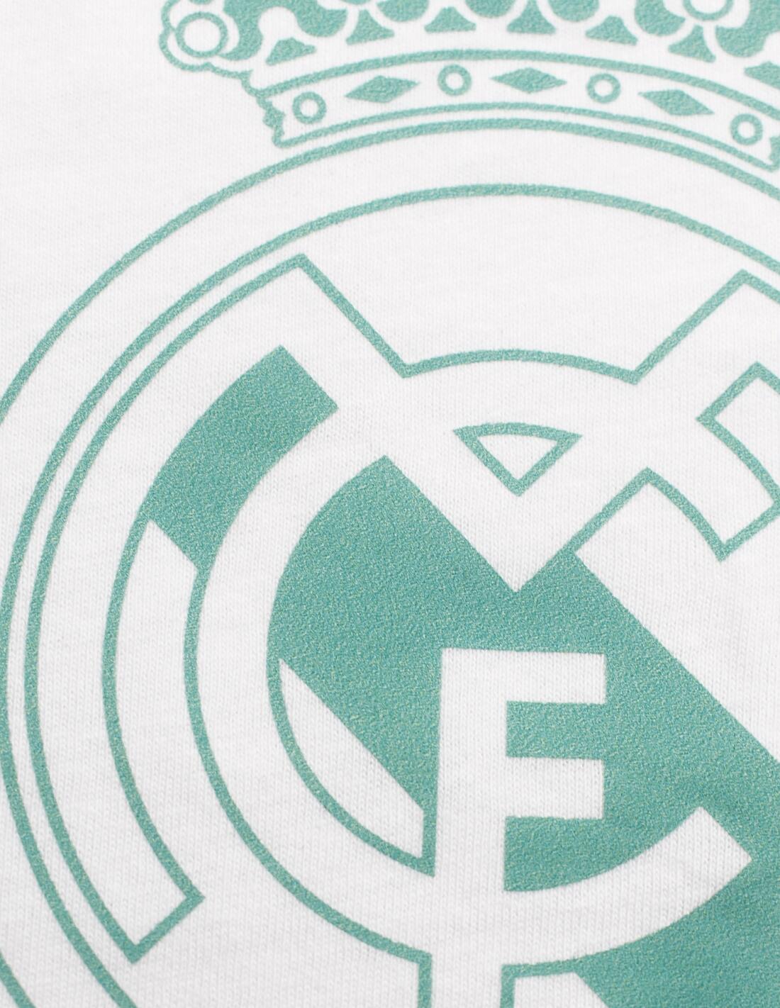 Camiseta Real Madrid Blanca con Escudo Verde - Junior 3/4