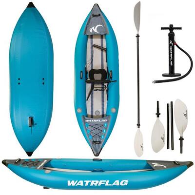 Opblaasbare dropstitch solo touring kayak 320 set - 1 persoons