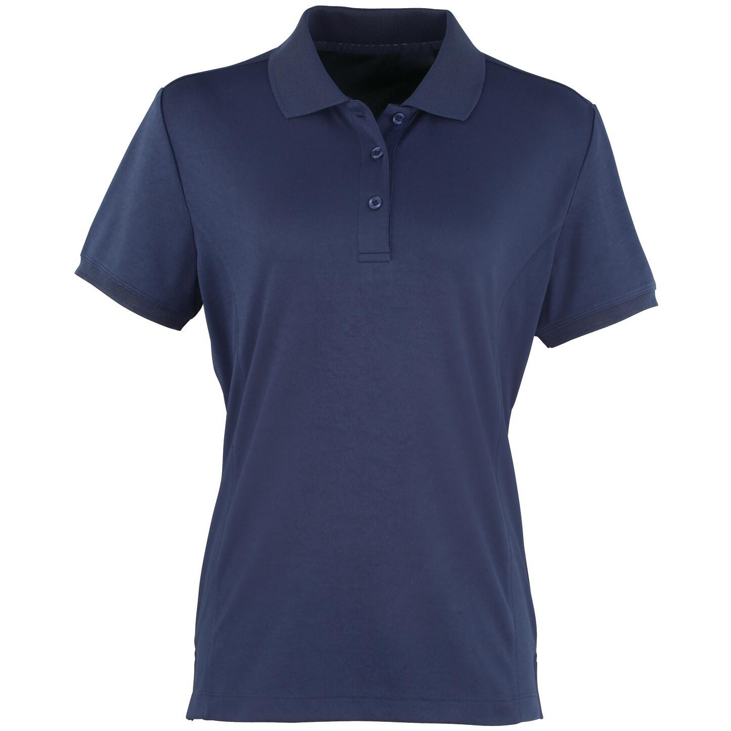 Premier Womens/Ladies Coolchecker Short Sleeve Pique Polo T-Shirt