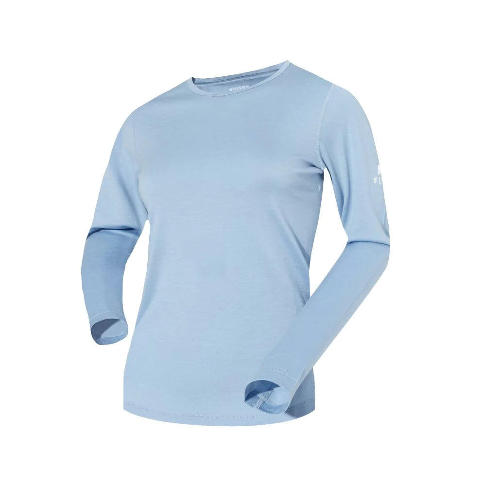 Dames T-shirt 100% merinowol lange mouwen - Bjork 210 2/4