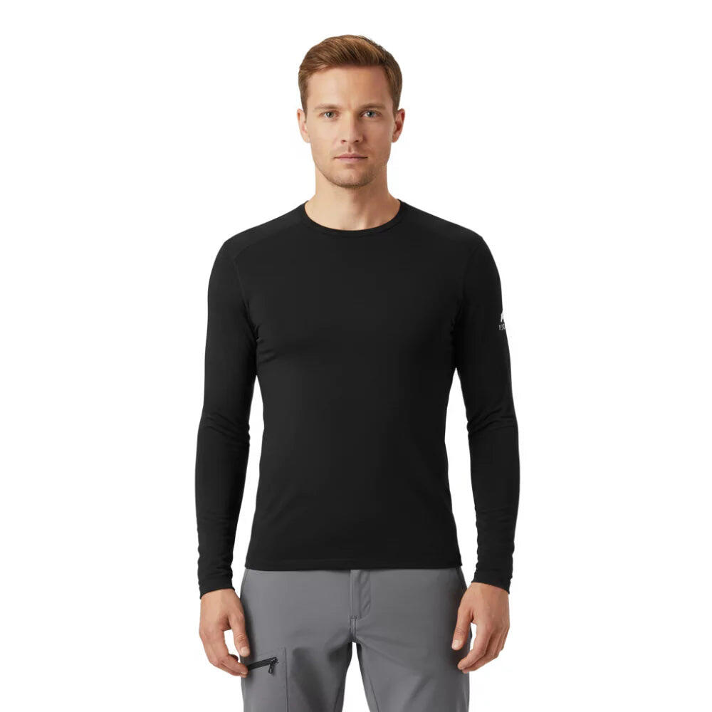 Fjork Merino - T-shirt Homme 100% Laine De Mérinos Manches Longues - Finn 210 - T-shirt Manches Longues - Noir - 38 S - Decathlon