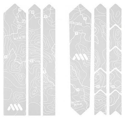 All Mountain Style Gravel/Road Rahmen-Schutzset, 12-teilig, PVC Weiß