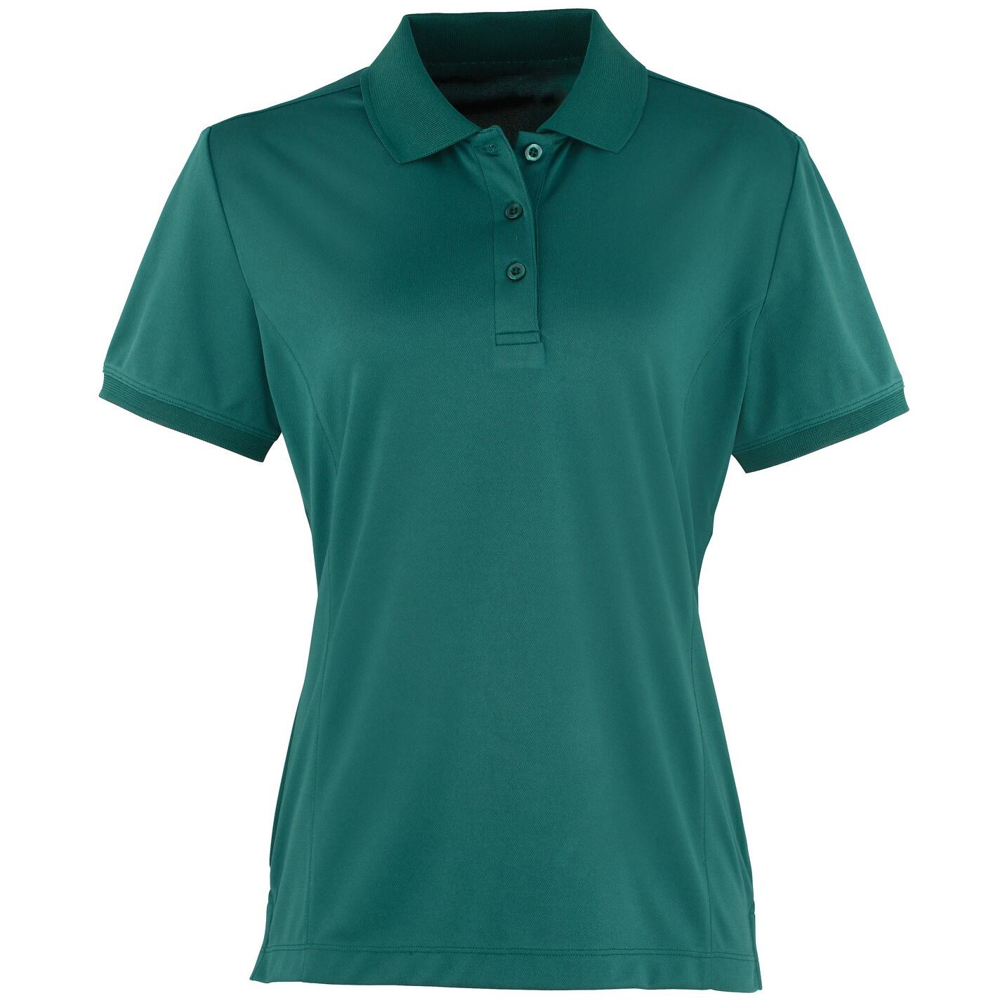 Premier Womens/Ladies Coolchecker Short Sleeve Pique Polo T-Shirt