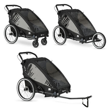 Deryan Luxe Bicycle Trailer - remorque pour vélo et landau - Noir