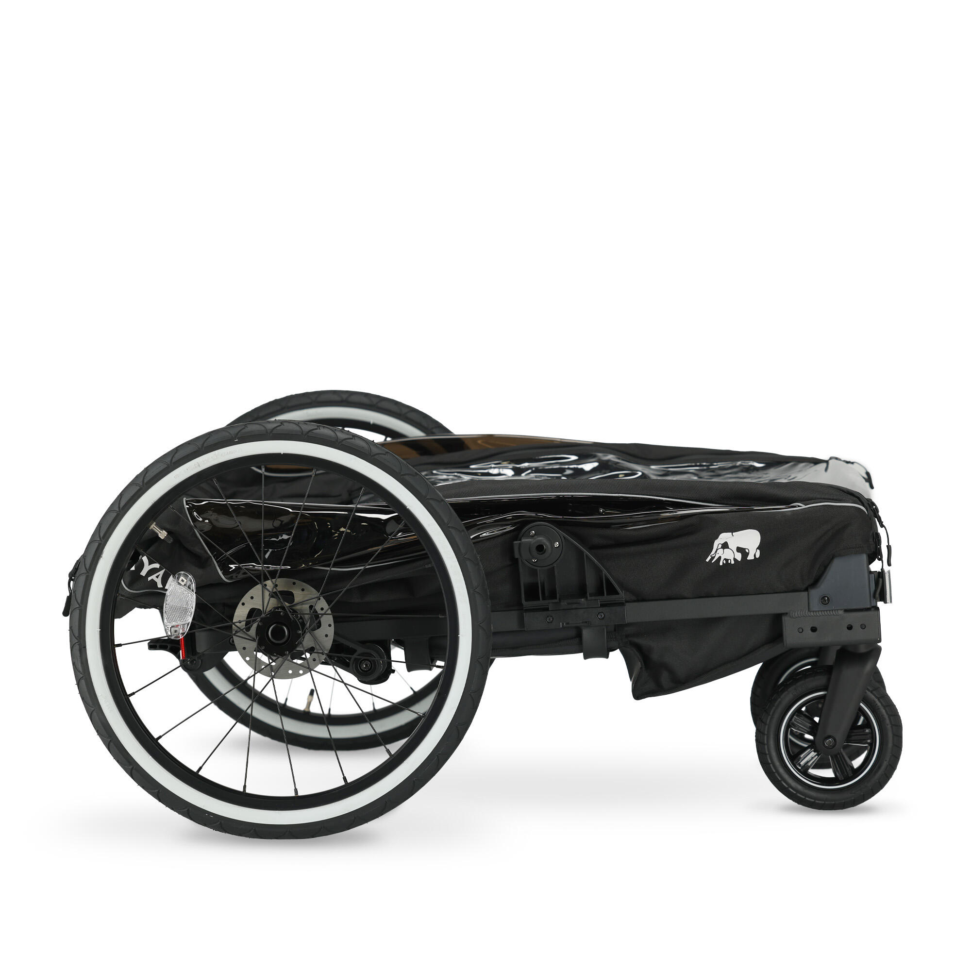 Remorque vélo de luxe V2 - Remorque vélo 3-en-1 - Poussette - 2 places - Noir 5/8