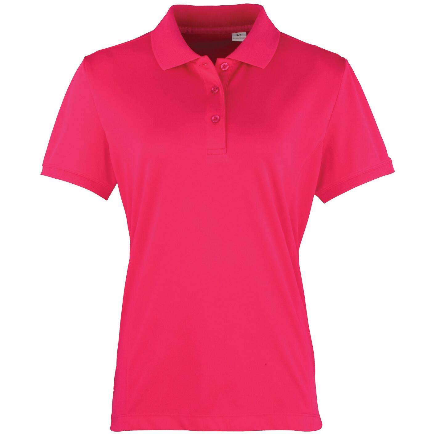 Premier Womens/Ladies Coolchecker Short Sleeve Pique Polo T-Shirt