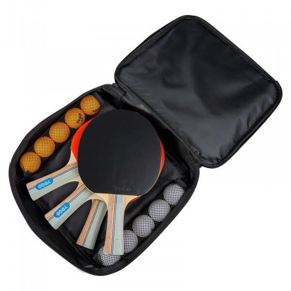 Tischtennisschläger-Set - Fun - bestehend aus 4 Schlägern, 10 Bällen und Tasche 2/5