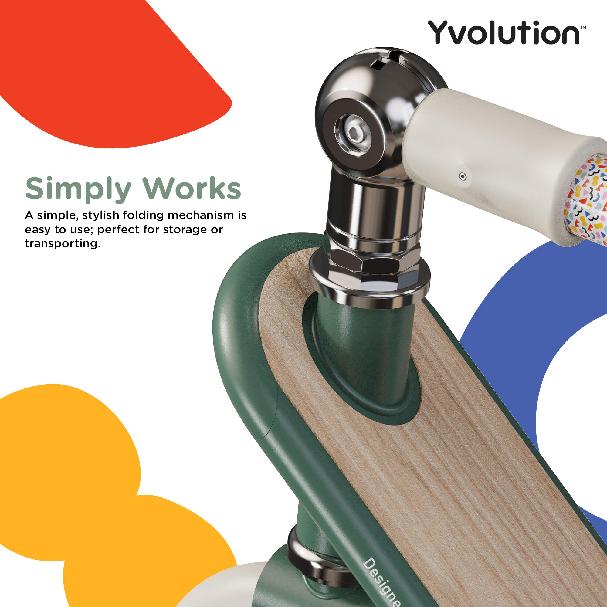 Yvolution Scoot Classic 2-Rad Scooter, klappbar und höhenverstellbar für Kinder 2/7