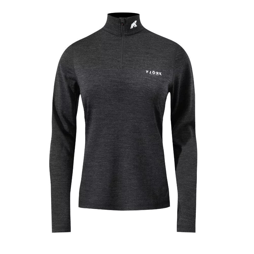 T-shirt femme 100% laine de mérinos manches longues - Bjork 210 Zip 4/5