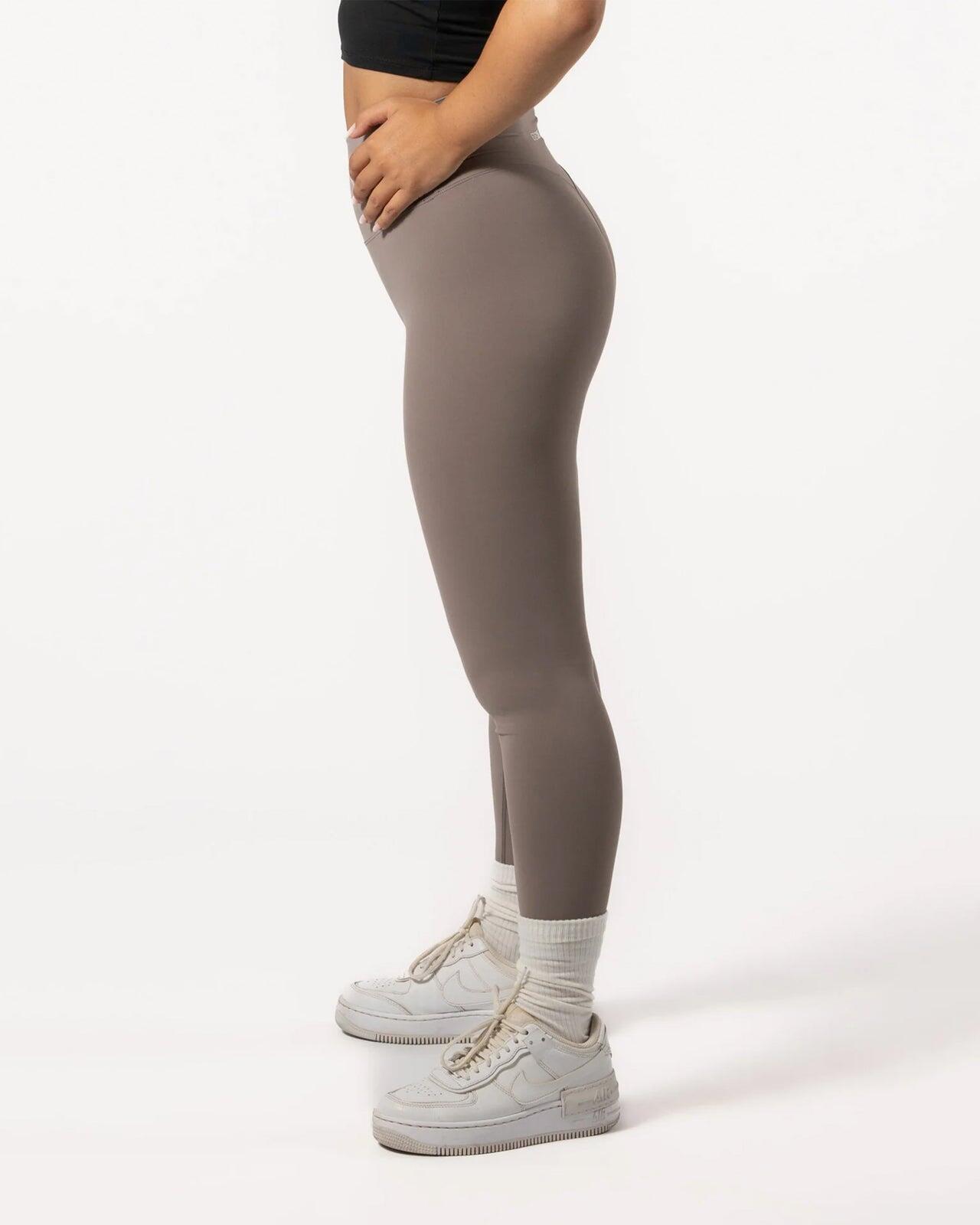 Leggings donna 7/8 per yoga e pilates sabbia 4/4