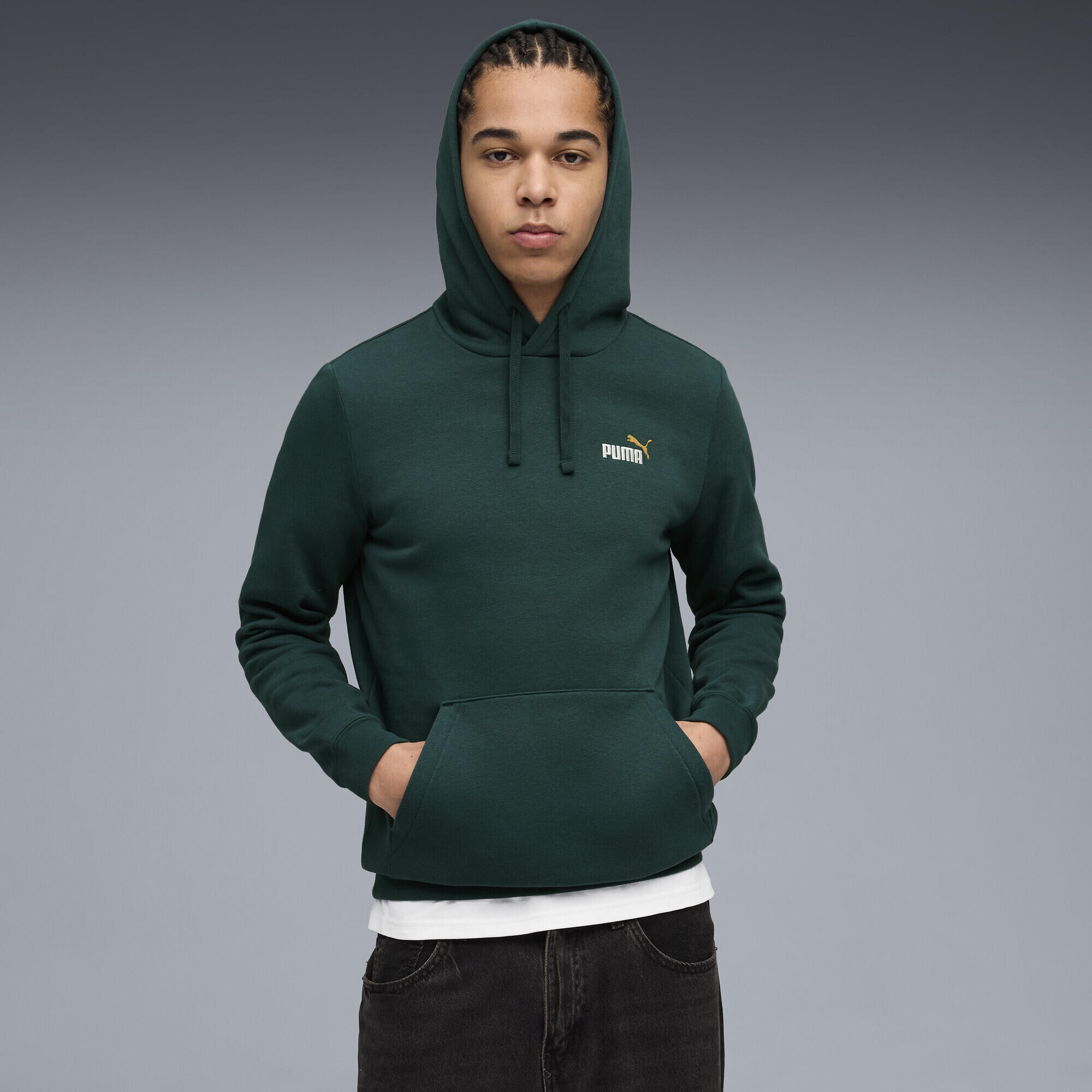 Felpa con cappuccio Essentials con logo piccolo N. 1 bicolore da uomo PUMA 2/5