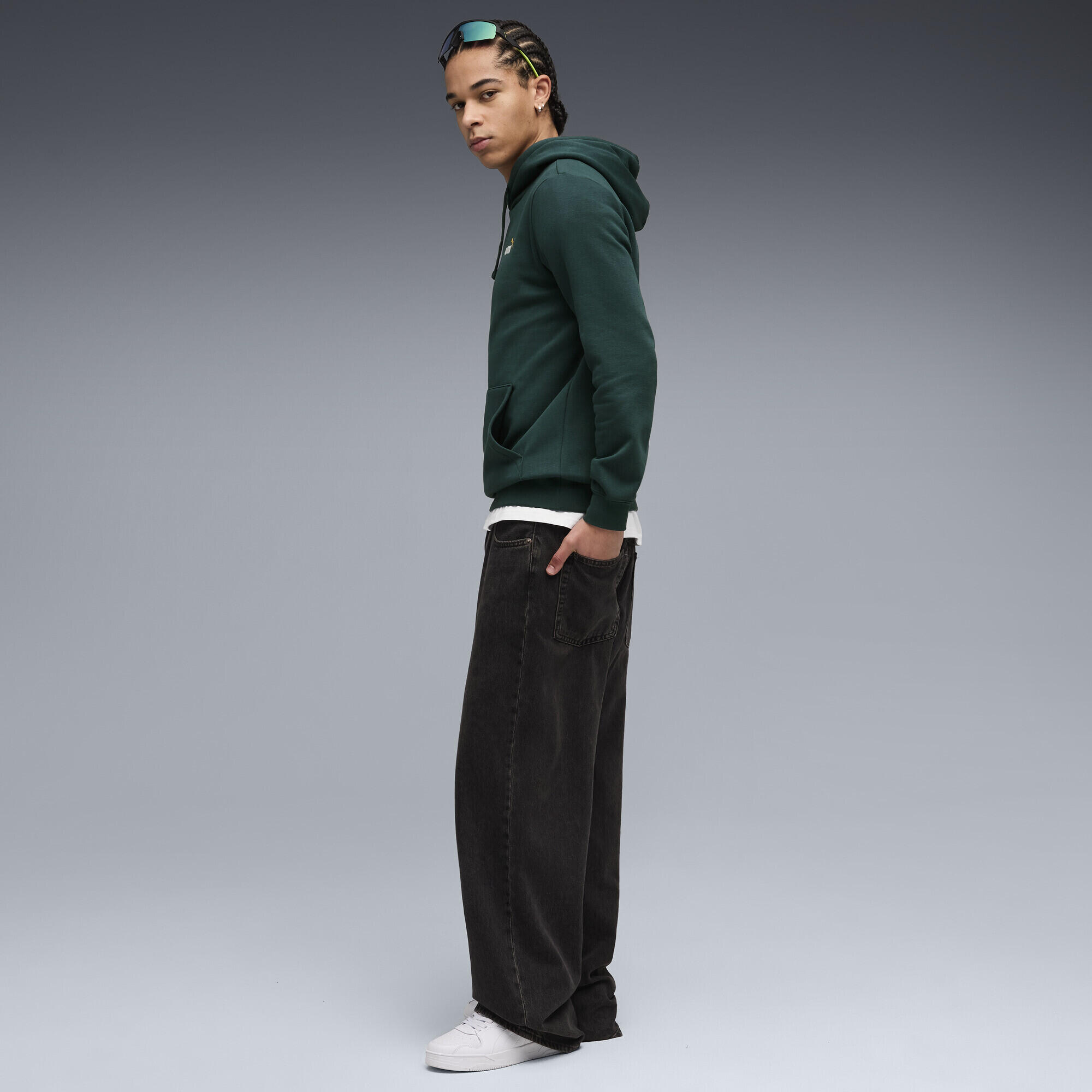 Felpa con cappuccio Essentials con logo piccolo N. 1 bicolore da uomo PUMA 4/5