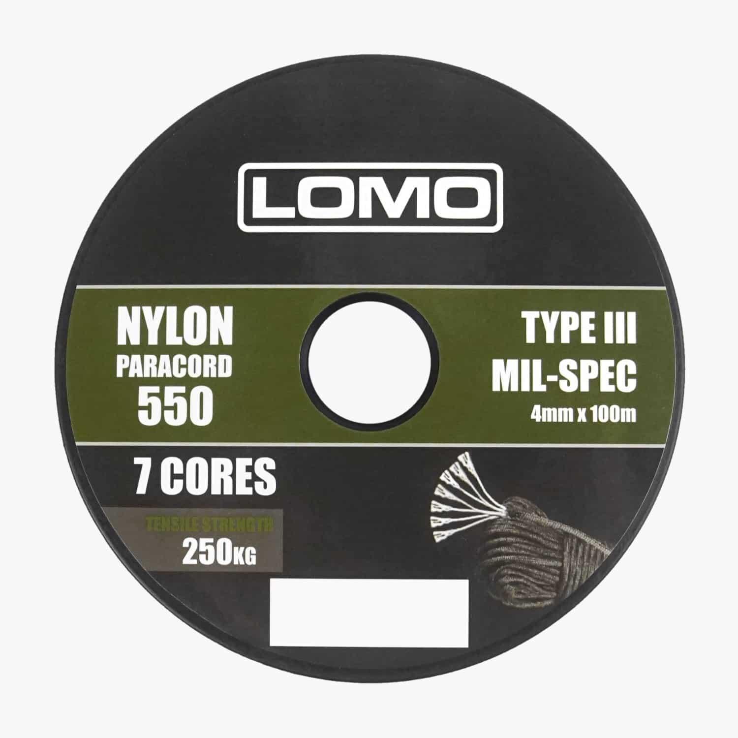 550 Paracord OD Green & Black Camo – 100 Piedi Nylon USA (E.L Wood Braiding Company)
