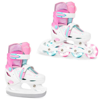 Patines Ajustables 2en1 Hockey Ruedas Luminosas Loret