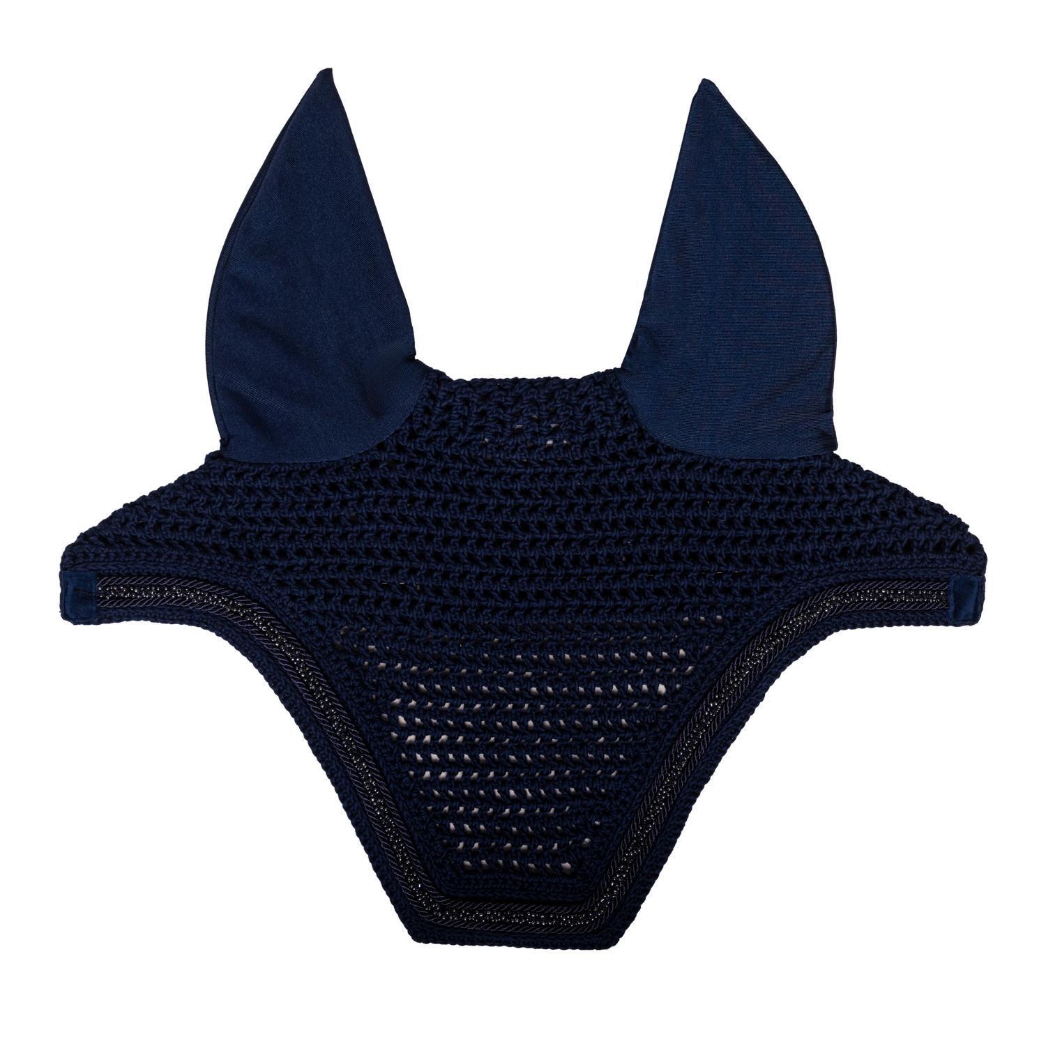 Kentucky Horsewear - Bonnet Anti-mouche Wellington Velvet Mini Pearls Marine - Masque Anti Mouche - Bleu - No Size - Decathlon