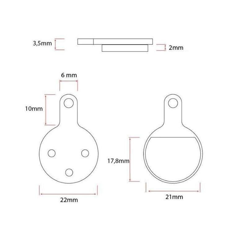Placute frana eWheel CT002 pentru trotinete electrice, 2 seturi