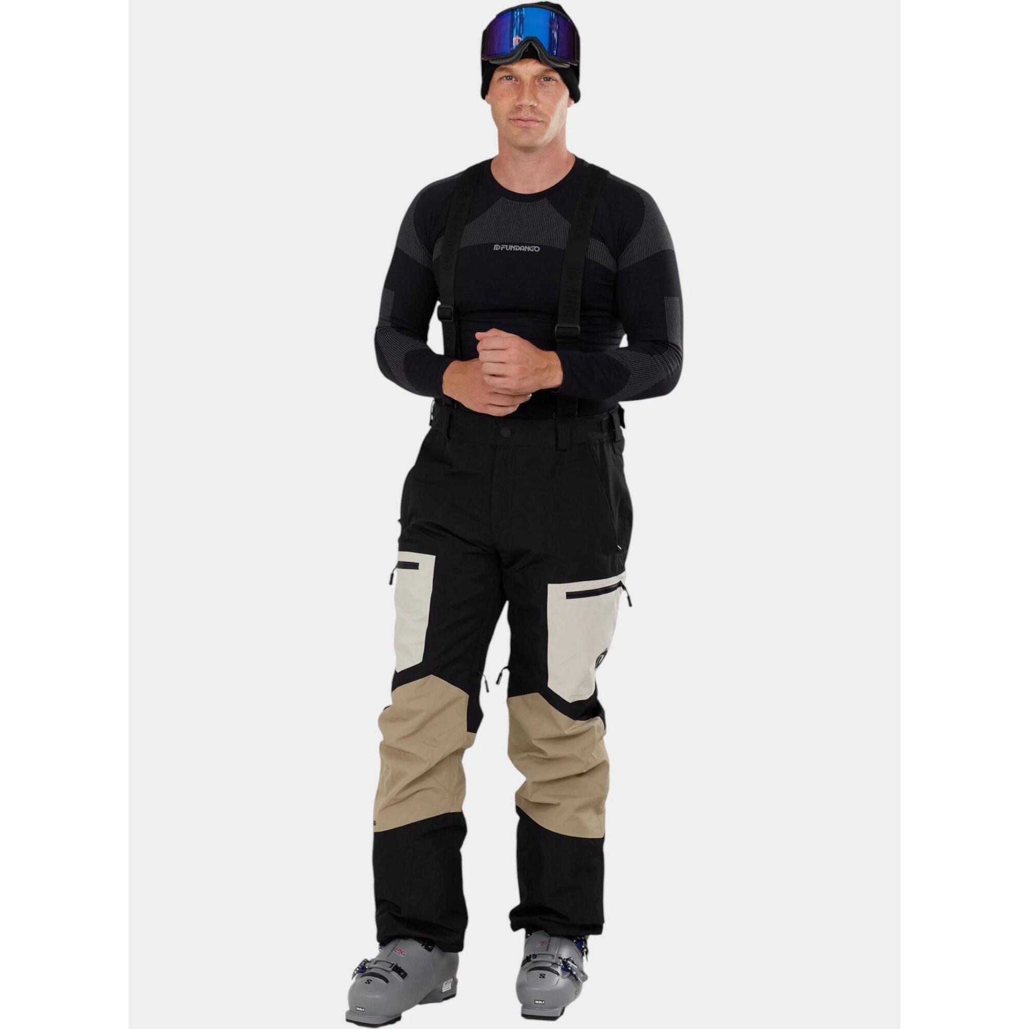Fundango - Pantalon De Ski Homme Nexara Eco 3l - Pantalon De Ski - Beige|noir - Decathlon