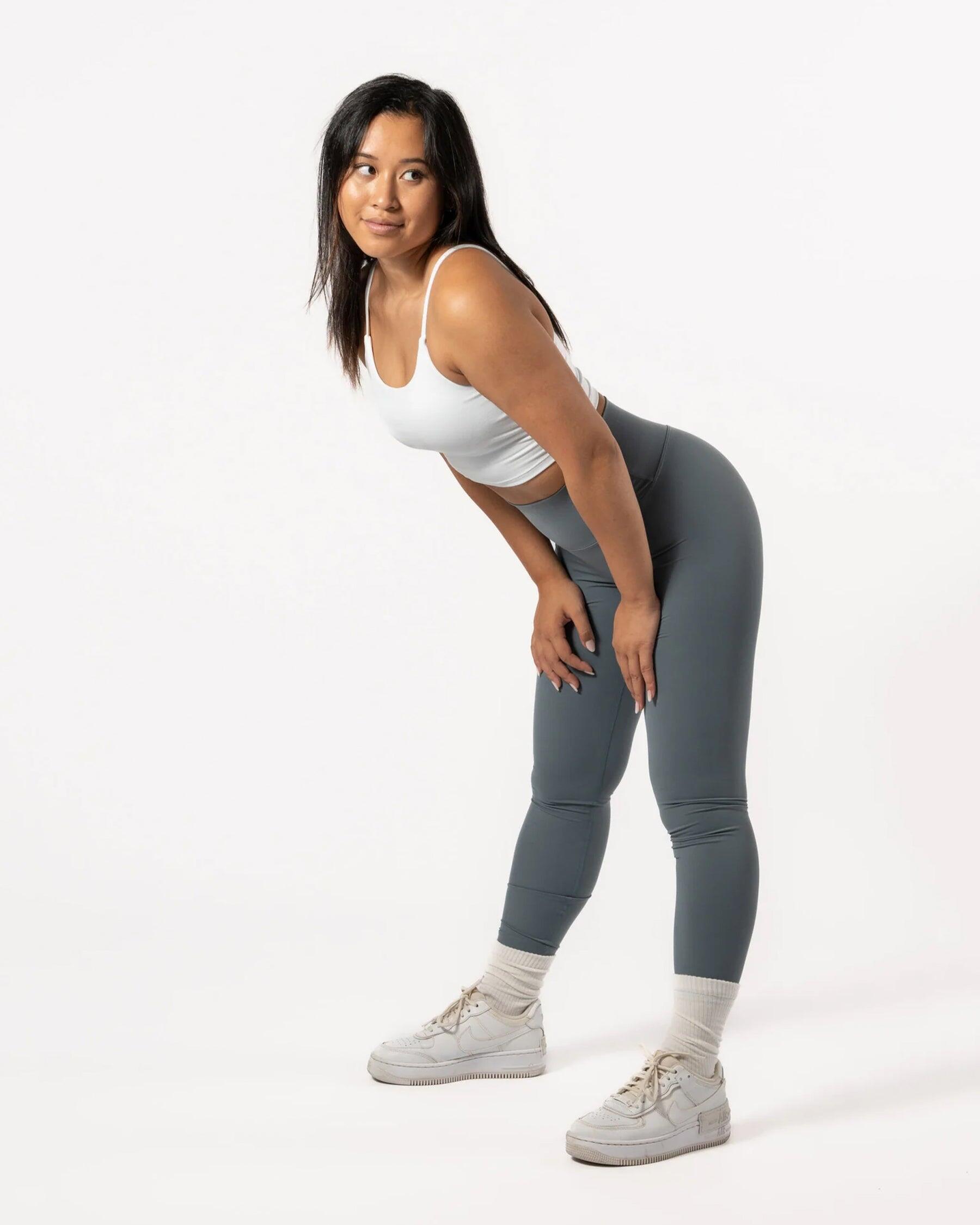 Leggings femininas 7/8 para yoga e pilates azul niagara 3/5
