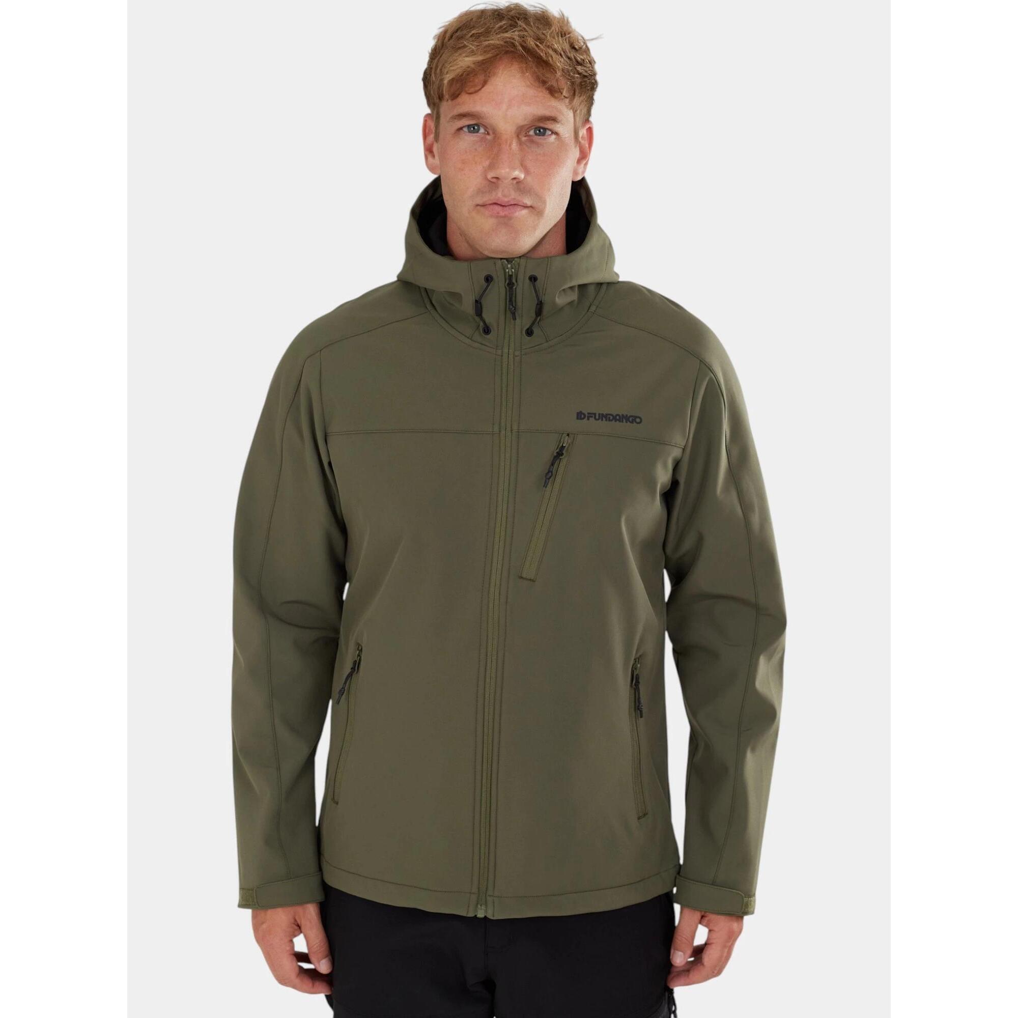 Fundango - Veste Softshell Homme Fairbanks - Softshell - Vert - Decathlon