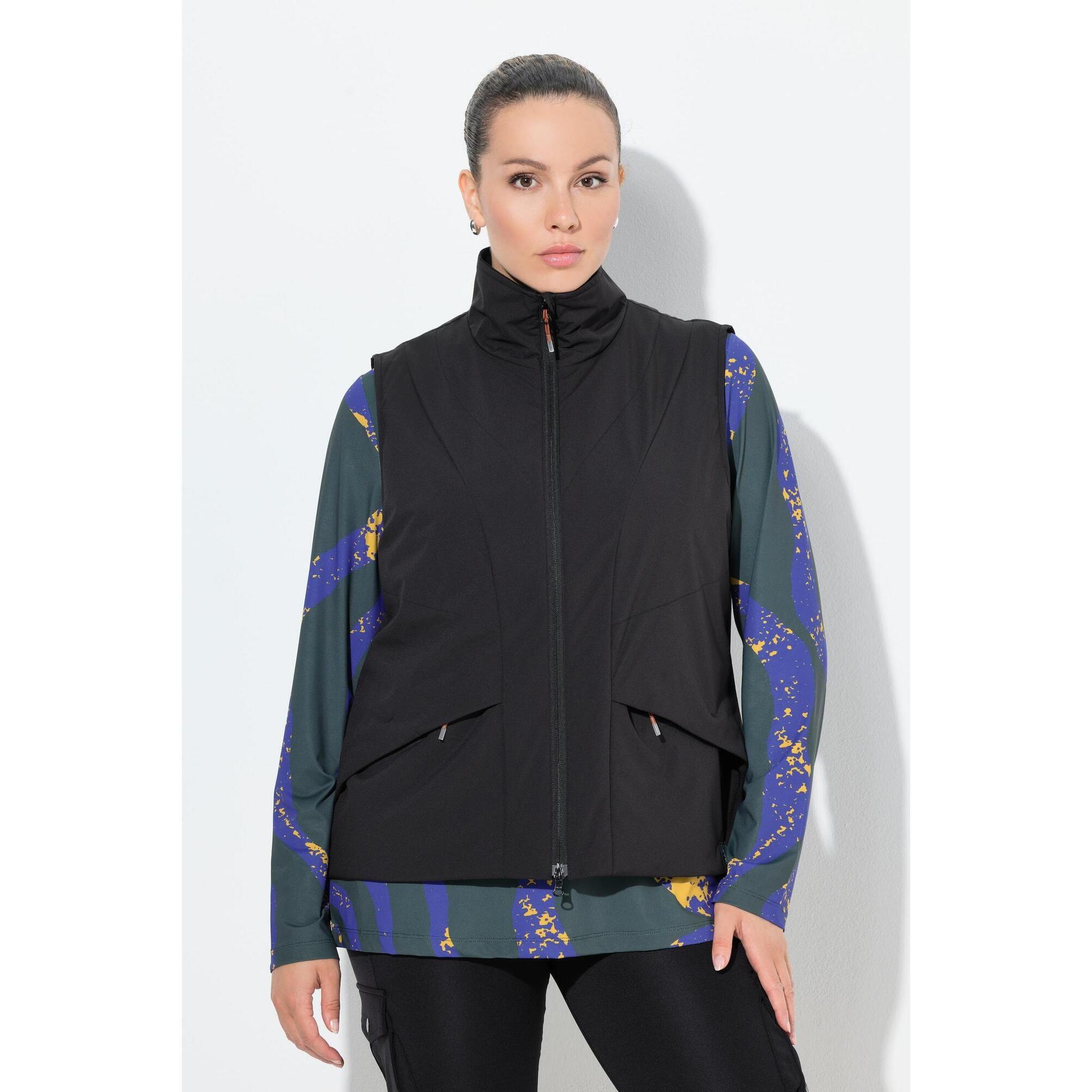 Ulla Popken - Femme Gilet Technique Matelassé Et Imperméable - Veste - Noir - Decathlon