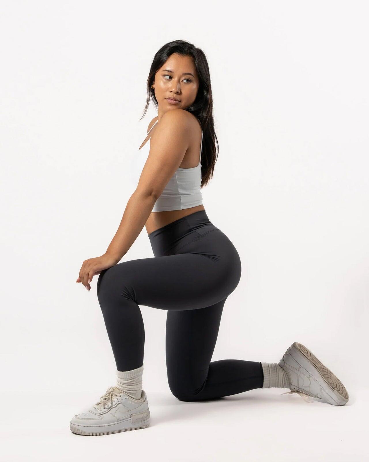 Legging femme 7/8 pour yoga & pilates bleu nuit 3/4