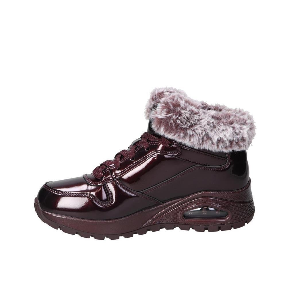 Baskets FEMME Skechers Uno Fiesty Winter Charol BORDEAUX 5/5