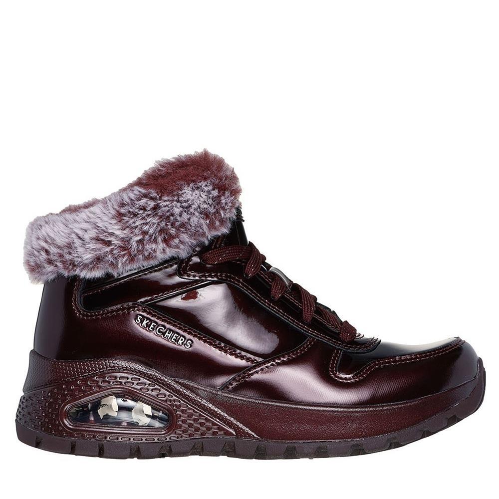 Skechers - Baskets Femme Skechers Uno Fiesty Winter Charol Bordeaux - Baskets - Rouge - Decathlon