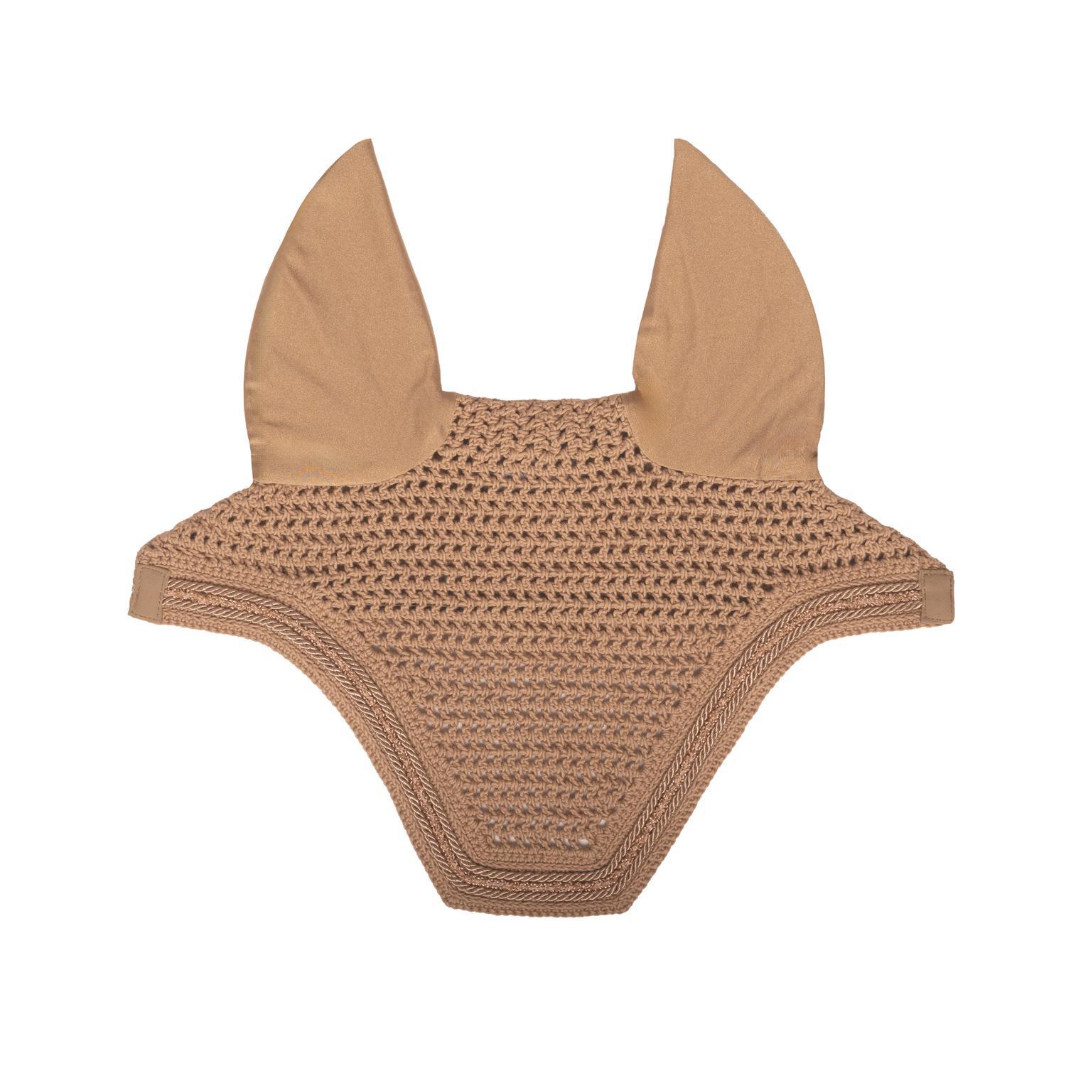 Kentucky Horsewear - Bonnet Anti-mouche Wellington Soundless Velvet Mini Pearls Beige - Masque Anti Mouche - Marron - No Size - Decathlon