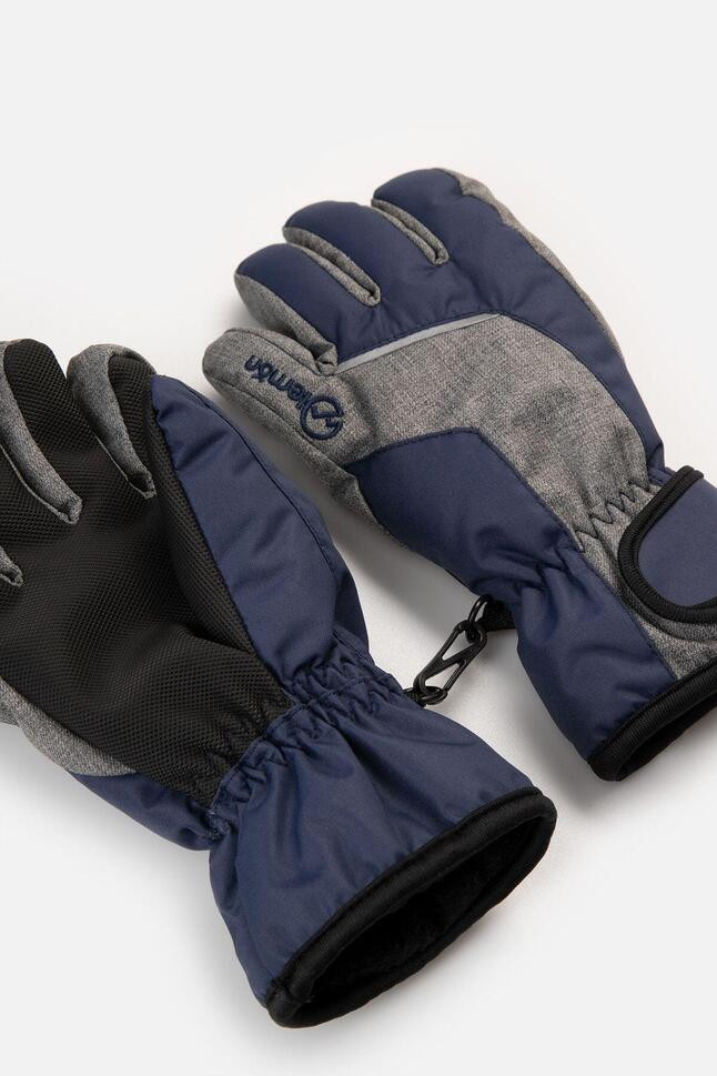 Rękawice narciarskie dziecięce pięciopalczaste Lemon Explore ZL3 granatowe