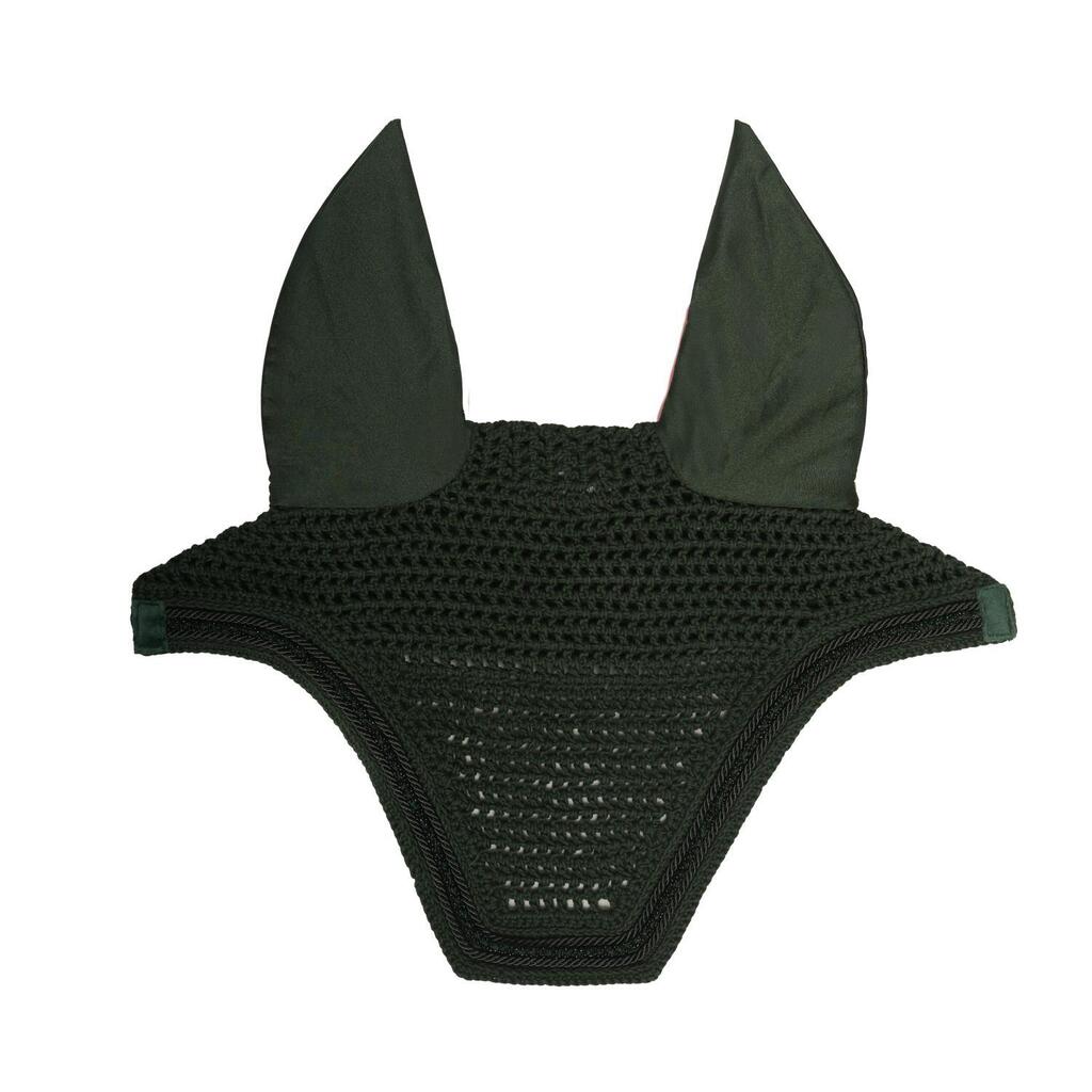 Fly veil Wellington velvet mini pearls pine green