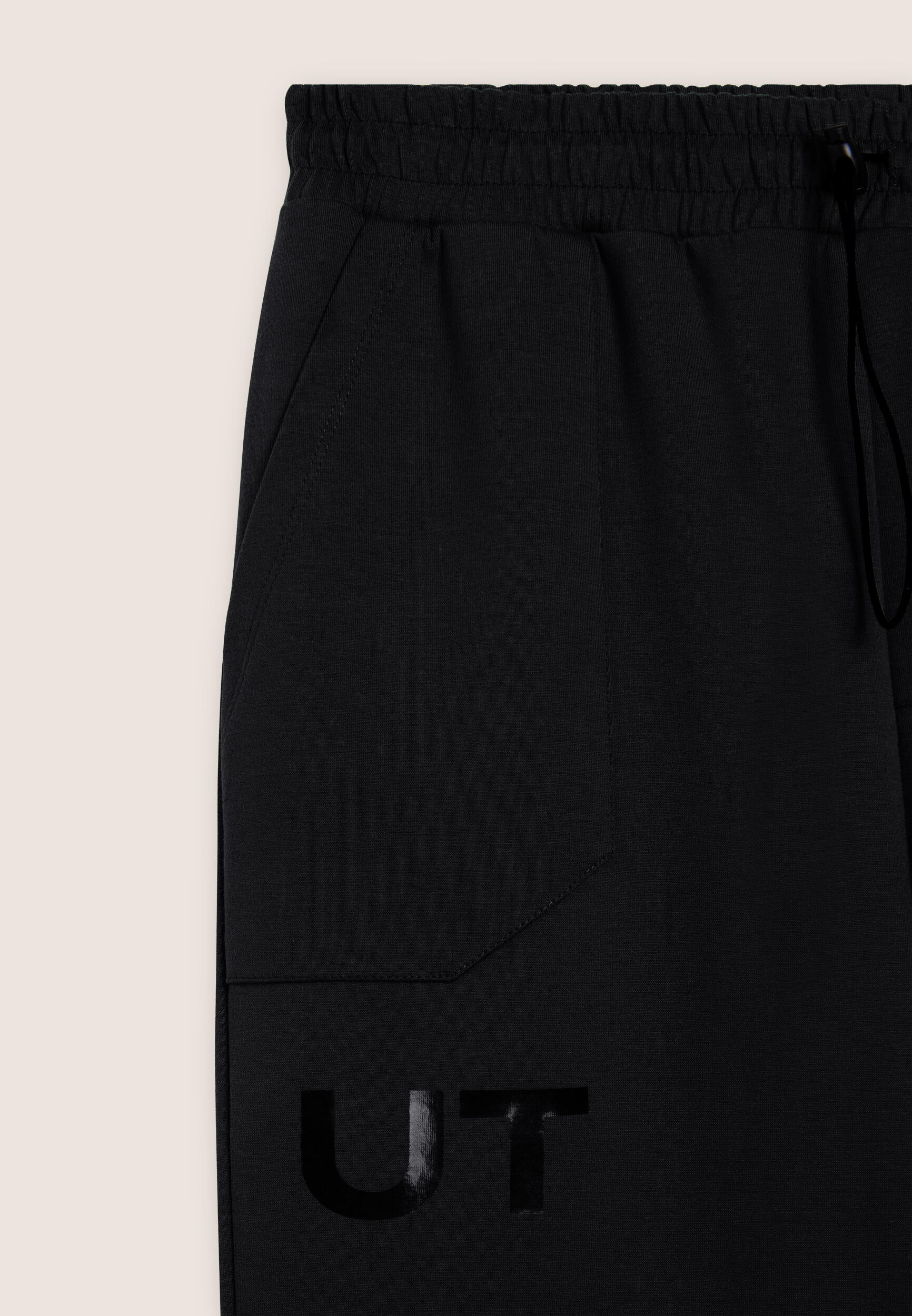 Pantalon de coupe ajustée en tissu interlock avec imprimé UT et coutures 3/3
