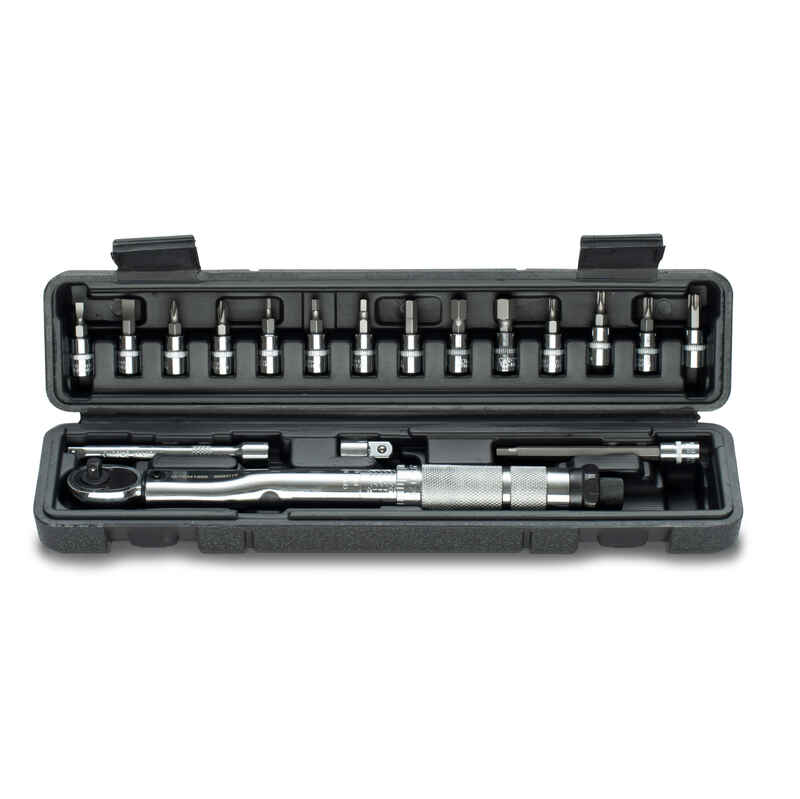 Bicycle torque wrench set 14 bits 1/4" 2-24 Nm - Decathlon