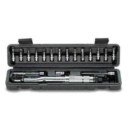 Jeu de clés dynamométriques pour vélo 14 bits 1/4" 2-24 Nm