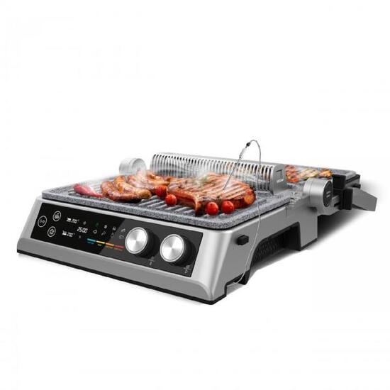 Elektrische Barbecue CECOTEC Rockn'Grill Bistro Zilverkleurig