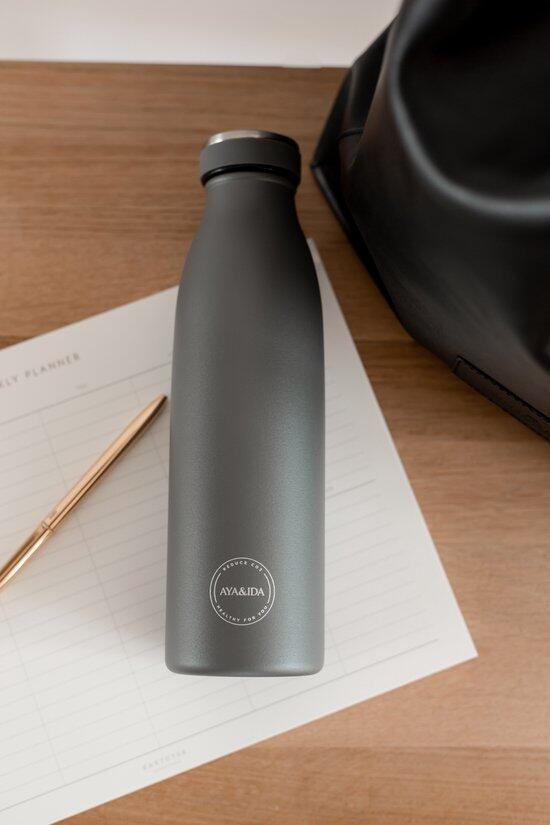 Aya & Ida Drinkfles 500ml Dark Grey 3/6