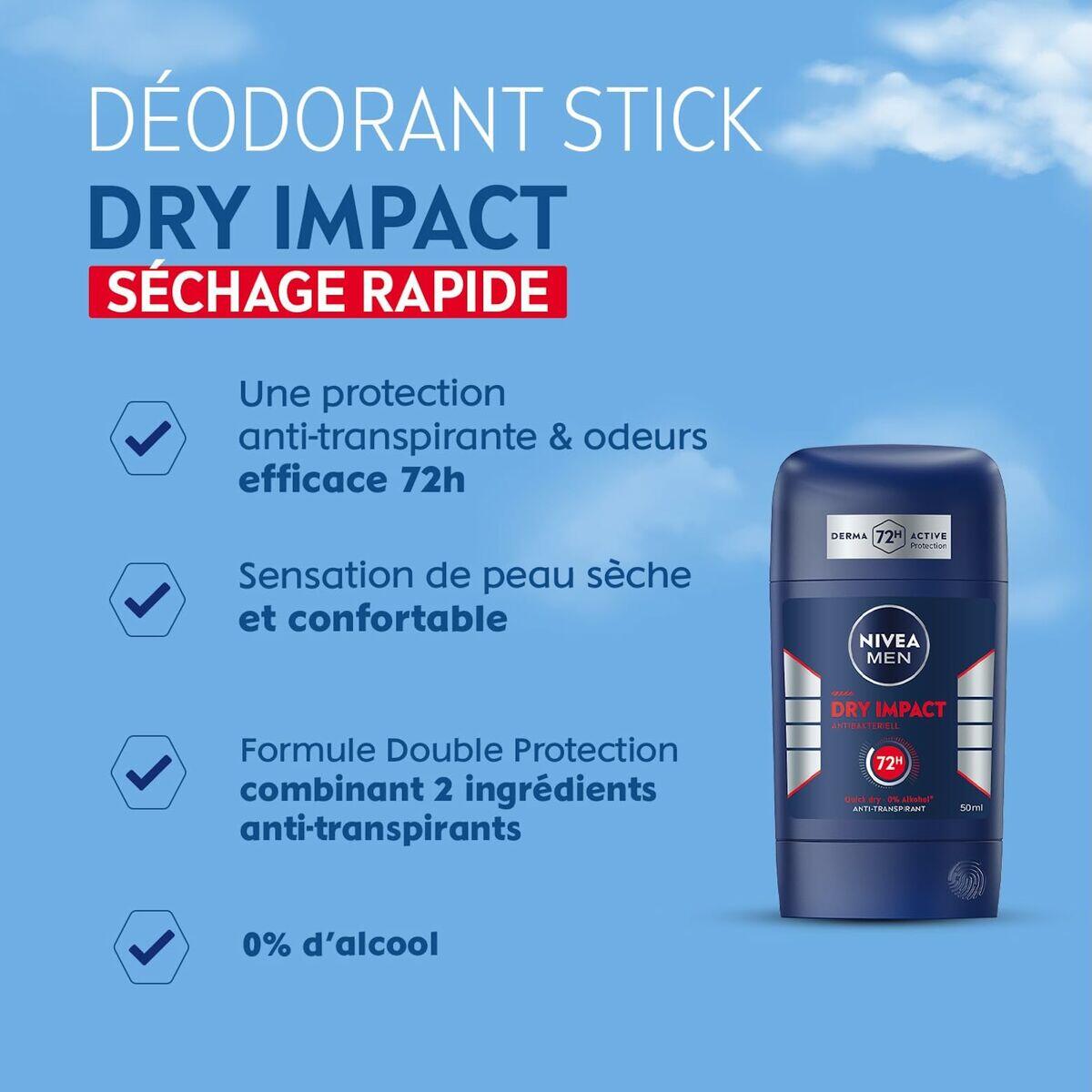 Desodorante en Spray NIVEA MEN DRY IMPACT 50 ml 3/5