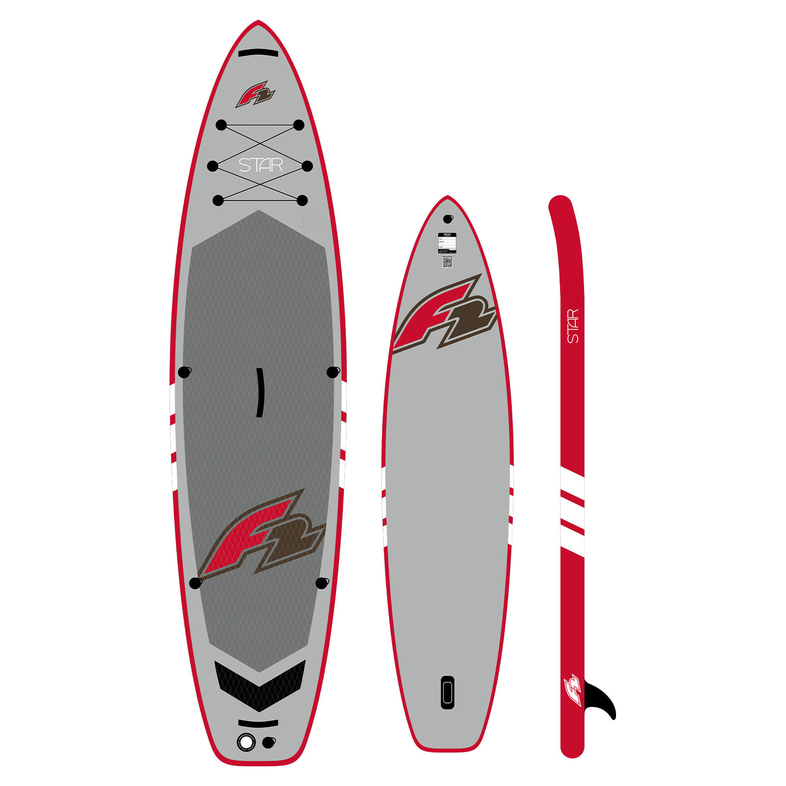 F2  SUP Stand Up Paddle Board Star 320cm 10,5 Grau 2/7