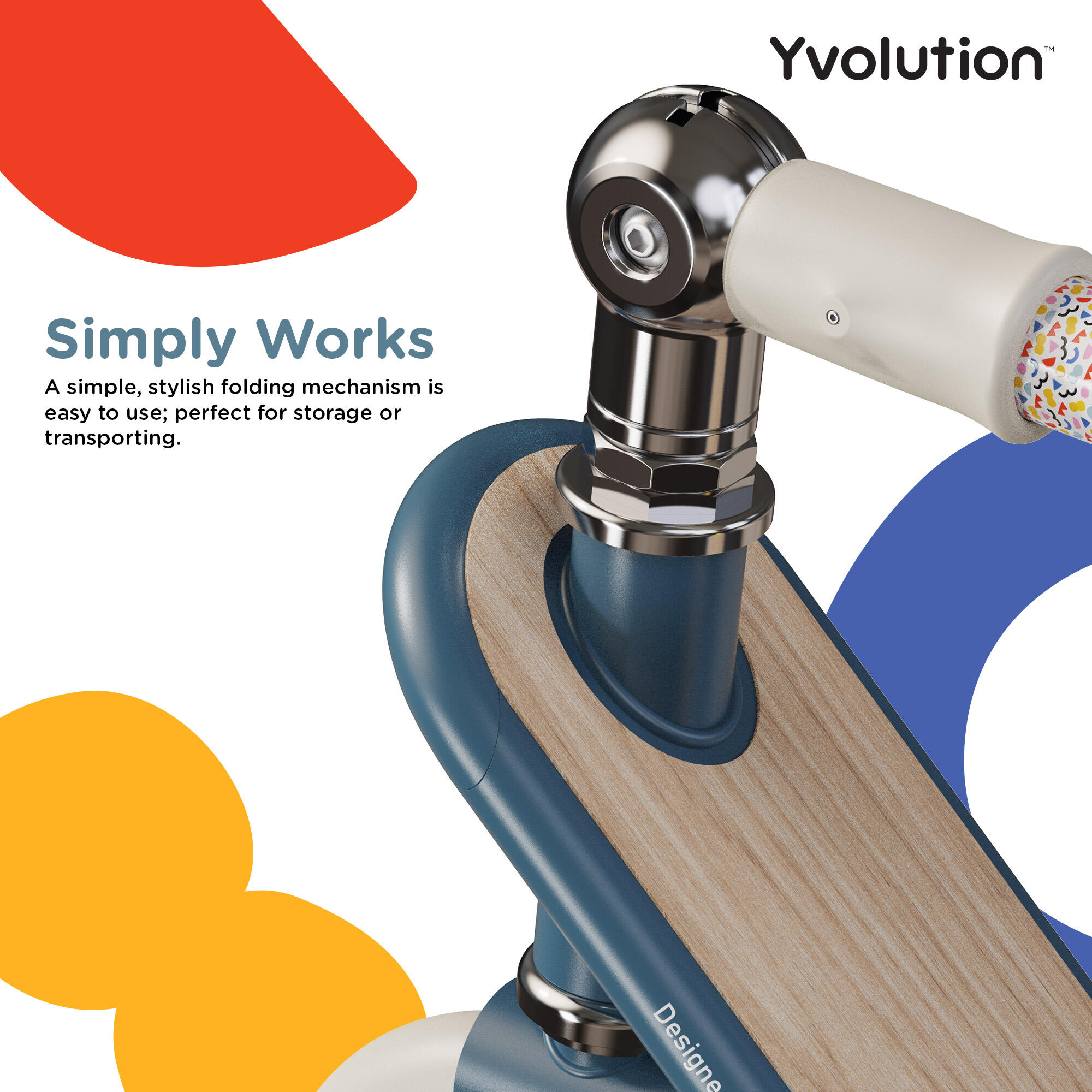 Yvolution Scoot Classic 2-Rad Scooter, klappbar und höhenverstellbar für Kinder 2/6