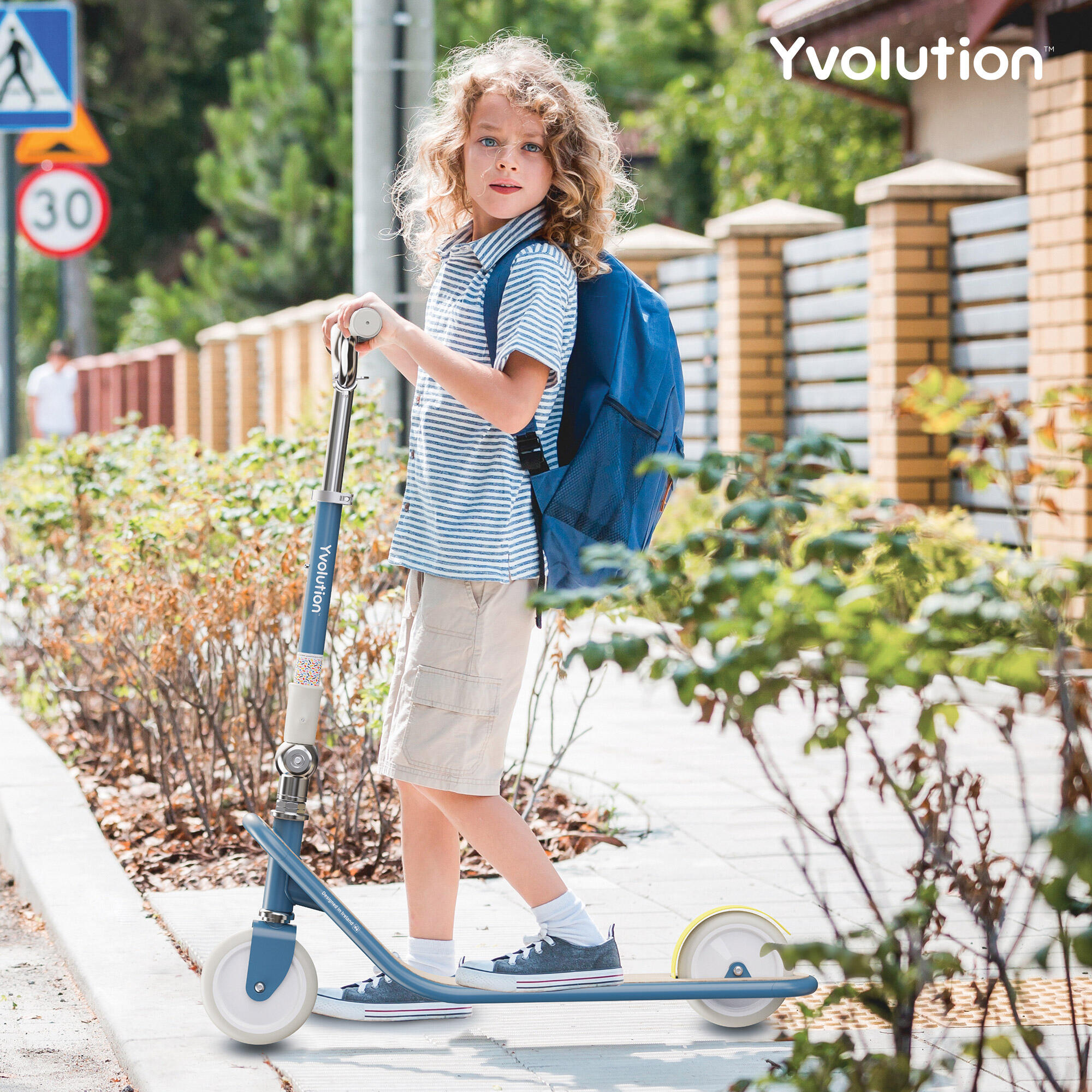 Yvolution Scoot Classic 2-Rad Scooter, klappbar und höhenverstellbar für Kinder 6/6