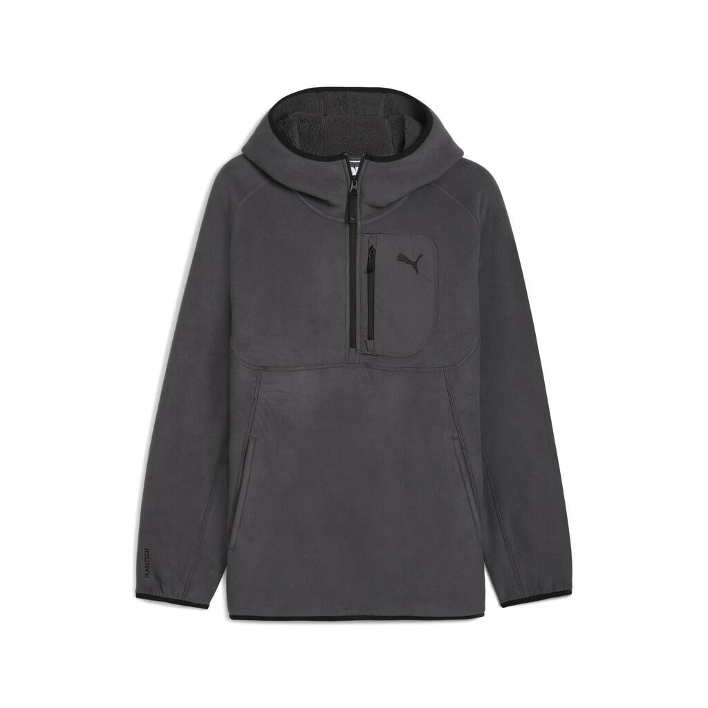 Hood Puma tech Half Zip Hoodie, Gray, Men