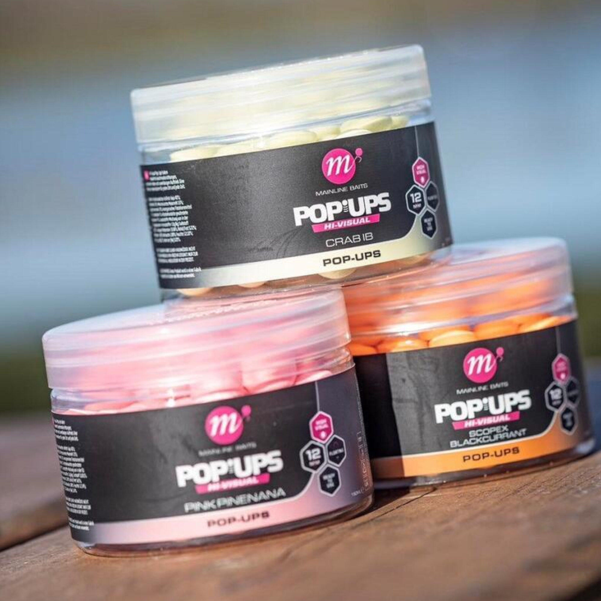 Mainline High Visual Mini Pop-ups 12mm Crab IB - Karper Pop Ups & Hookbaits 3/3