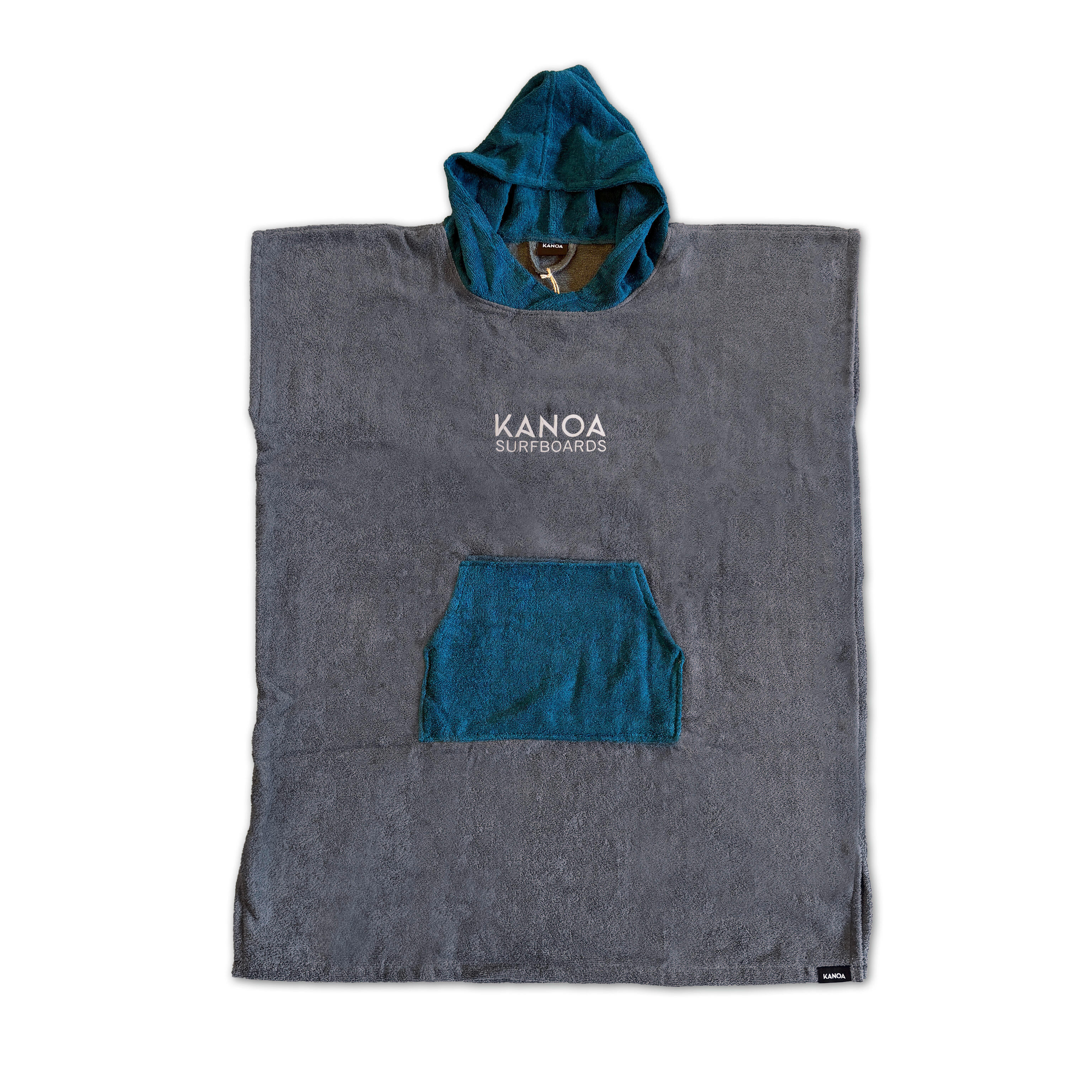 Kanoa Surfboards - Poncho Bleu/gris - Serviette Poncho - Bleu|gris - No Size - Decathlon