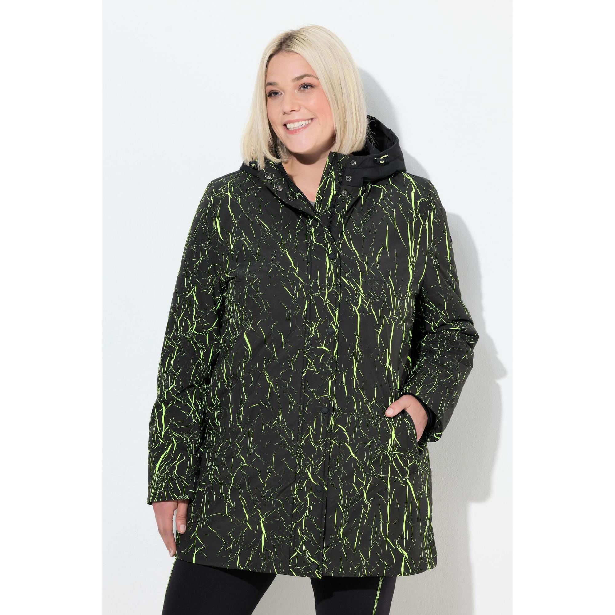 Ulla Popken - Femme Veste Technique Hyprar Imperméable Fermeture Éclair À Double Sens - Veste - Noir - Decathlon